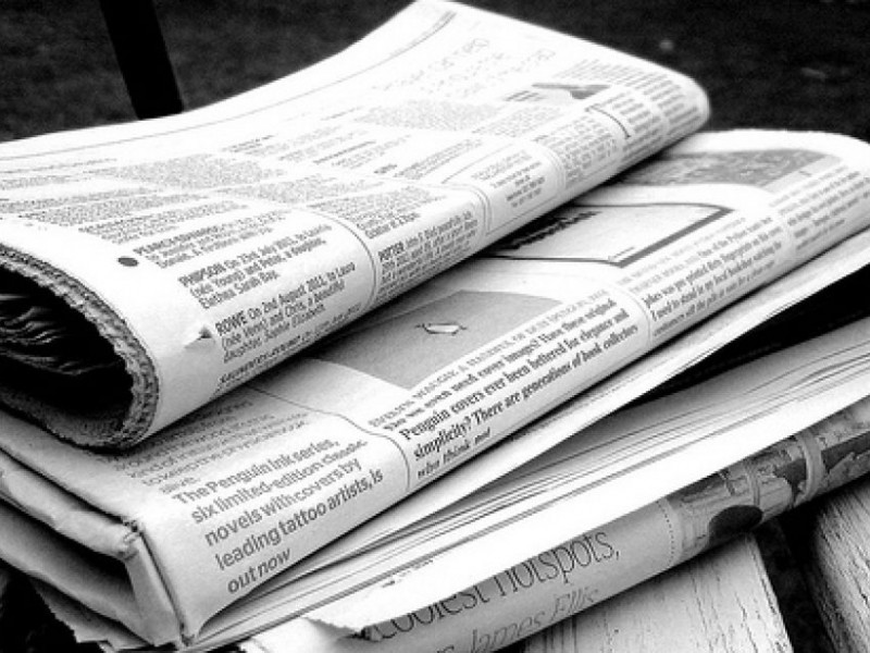 stack of newspapers