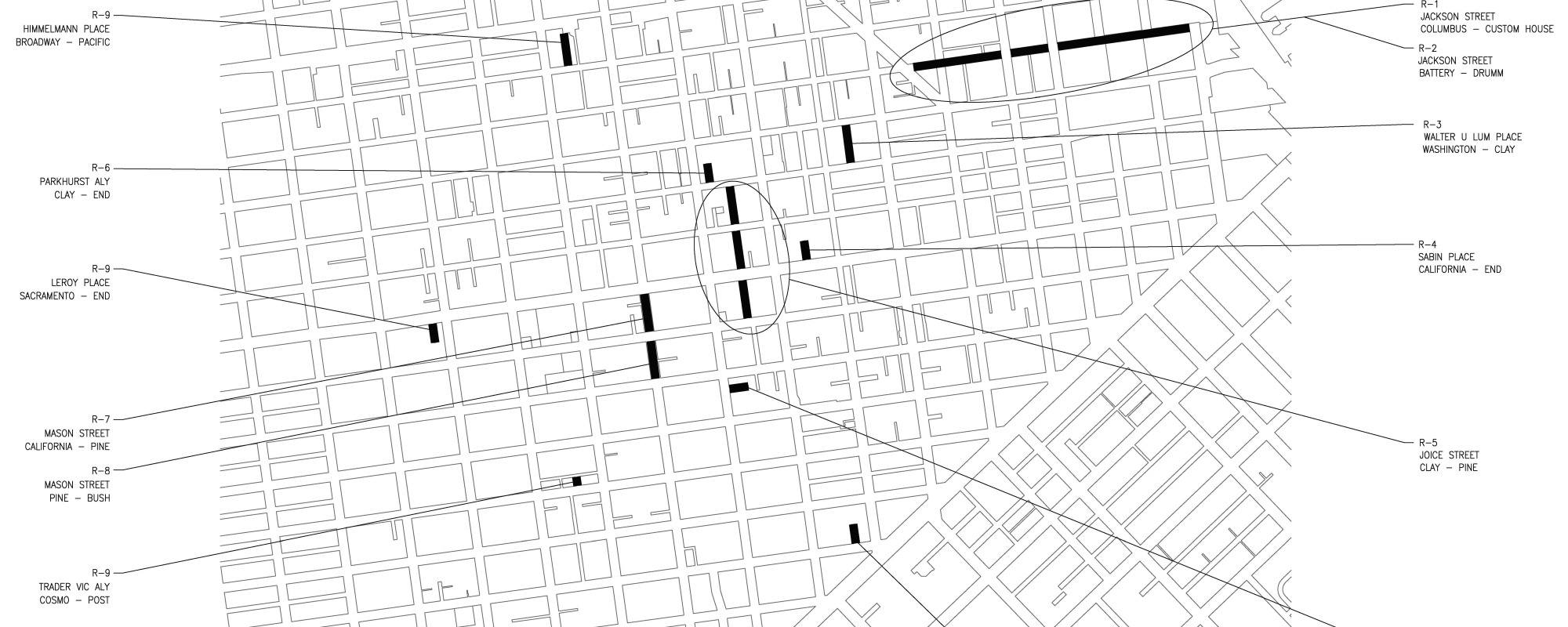 Map showing the various work locations of VL No. 51
