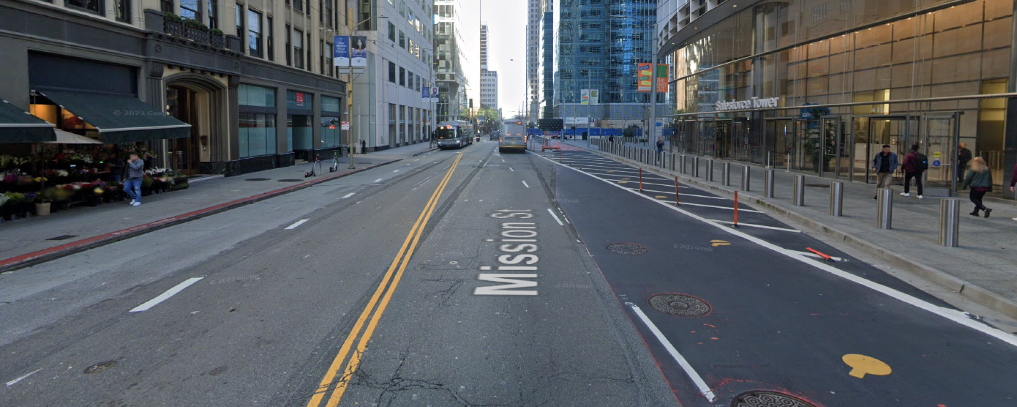 Street level view of Transit U streets