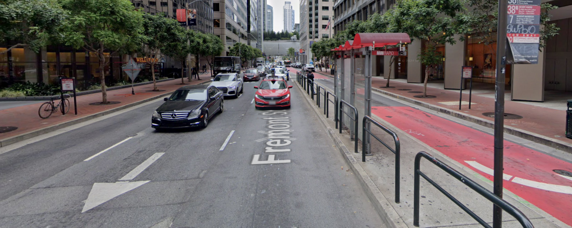 Street level view of Transit U streets