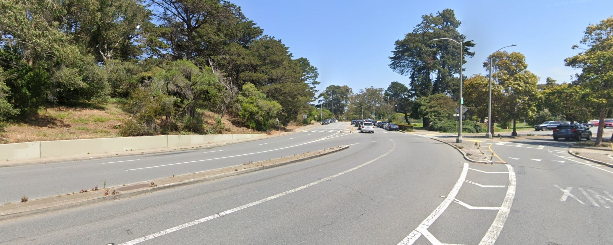 Street level view of Lincoln Way at Kezar Drive